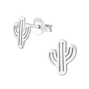 Sterling Silver Cactus Stud Earrings​​